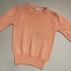 Vintage 100% Cotton Peach Color Sweater